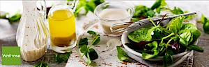 Photograph of ingredients for salad on a board