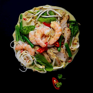 Deconstructed Prawn Laksa