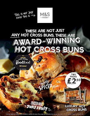 M&S Luxury Hot Cross Buns Advert 2019