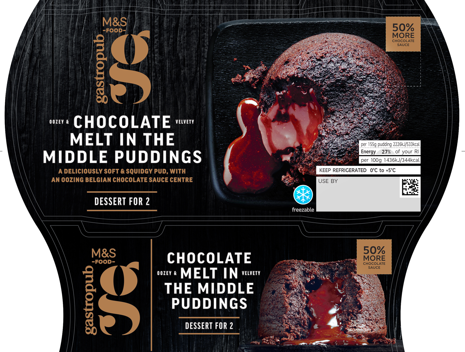 M&S Gastropub Chocolate Melt In The Middle Pudding