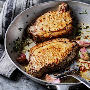 M&S Roast Pork Loin in Frying Pan