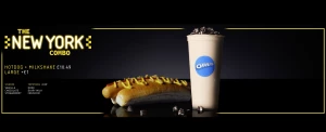 Vue Cinema The New York Combo Hot dog and Oreo Milkshake
