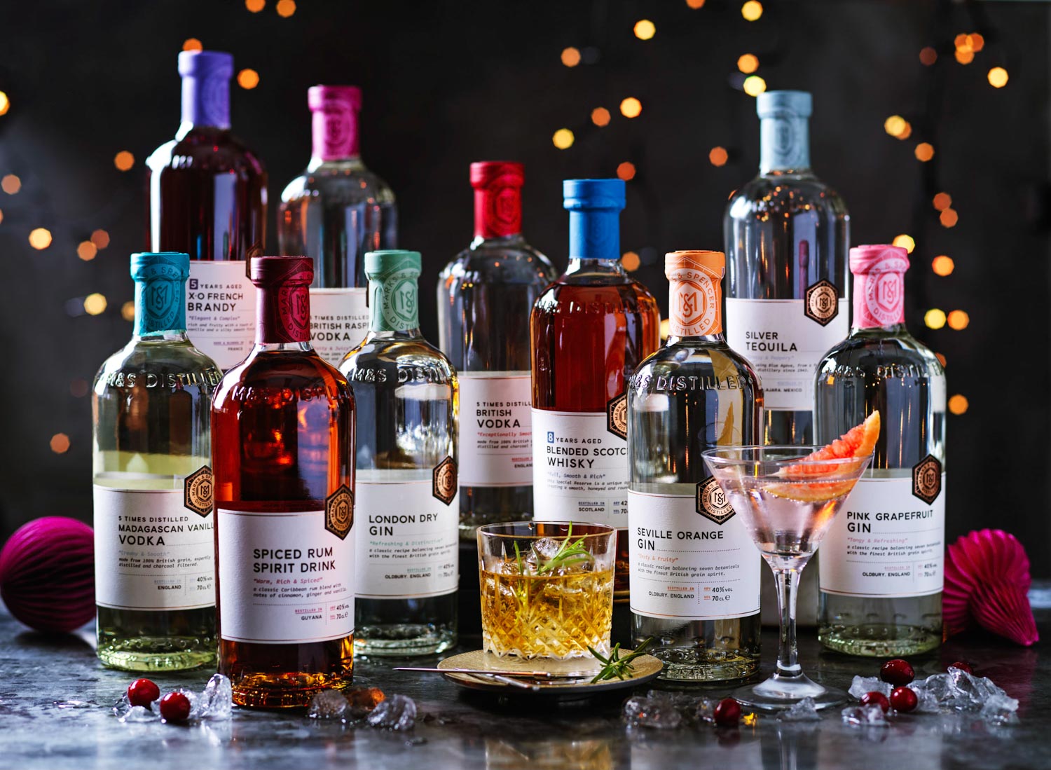 Marks and Spencer distilled spirits range